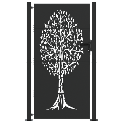 Tuinpoort Anders Zwart 105 x 200 cm Poedergecoat staal