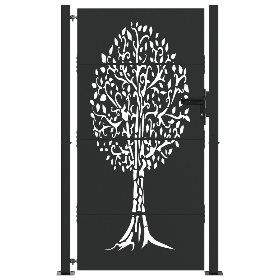 Tuinpoort Anders Zwart 105 x 200 cm Poedergecoat staal