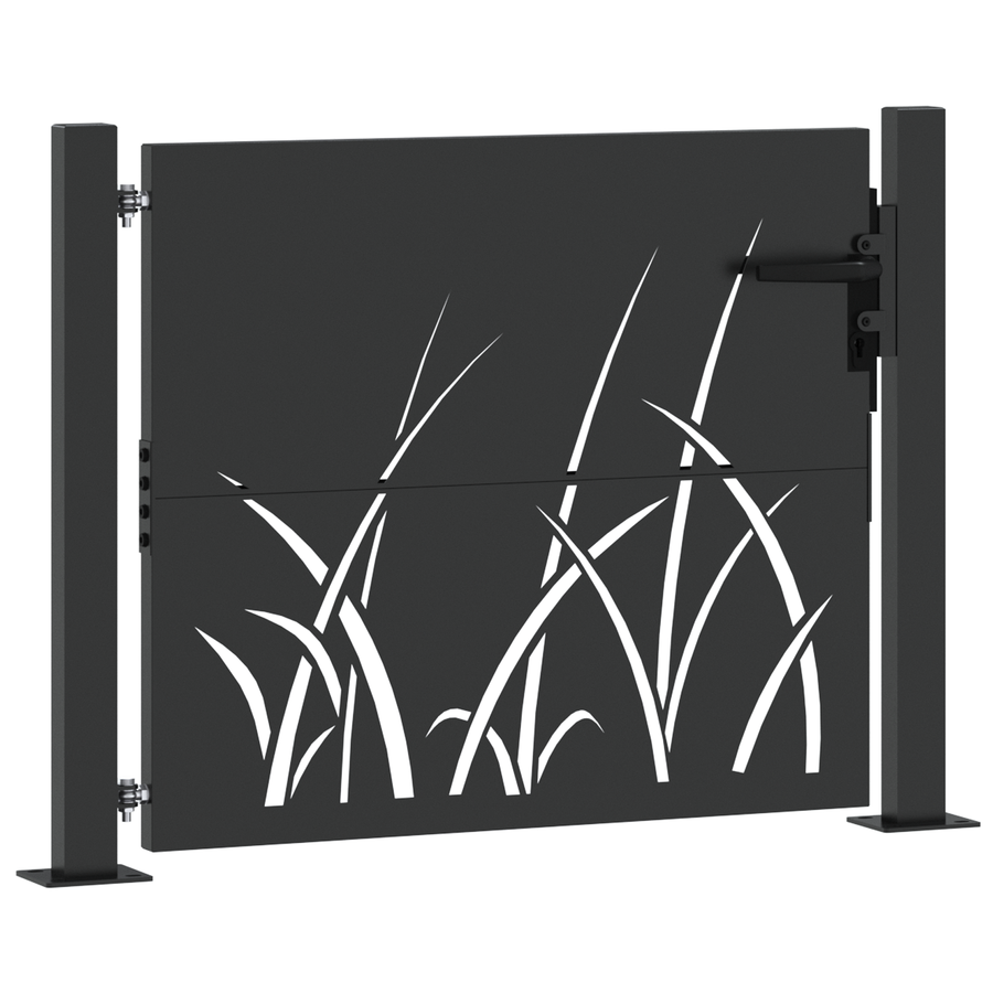 Tuinpoort Zwart 105 x 100 cm Poedergecoat staal