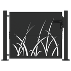 Tuinpoort 110x105 cm zwart staal