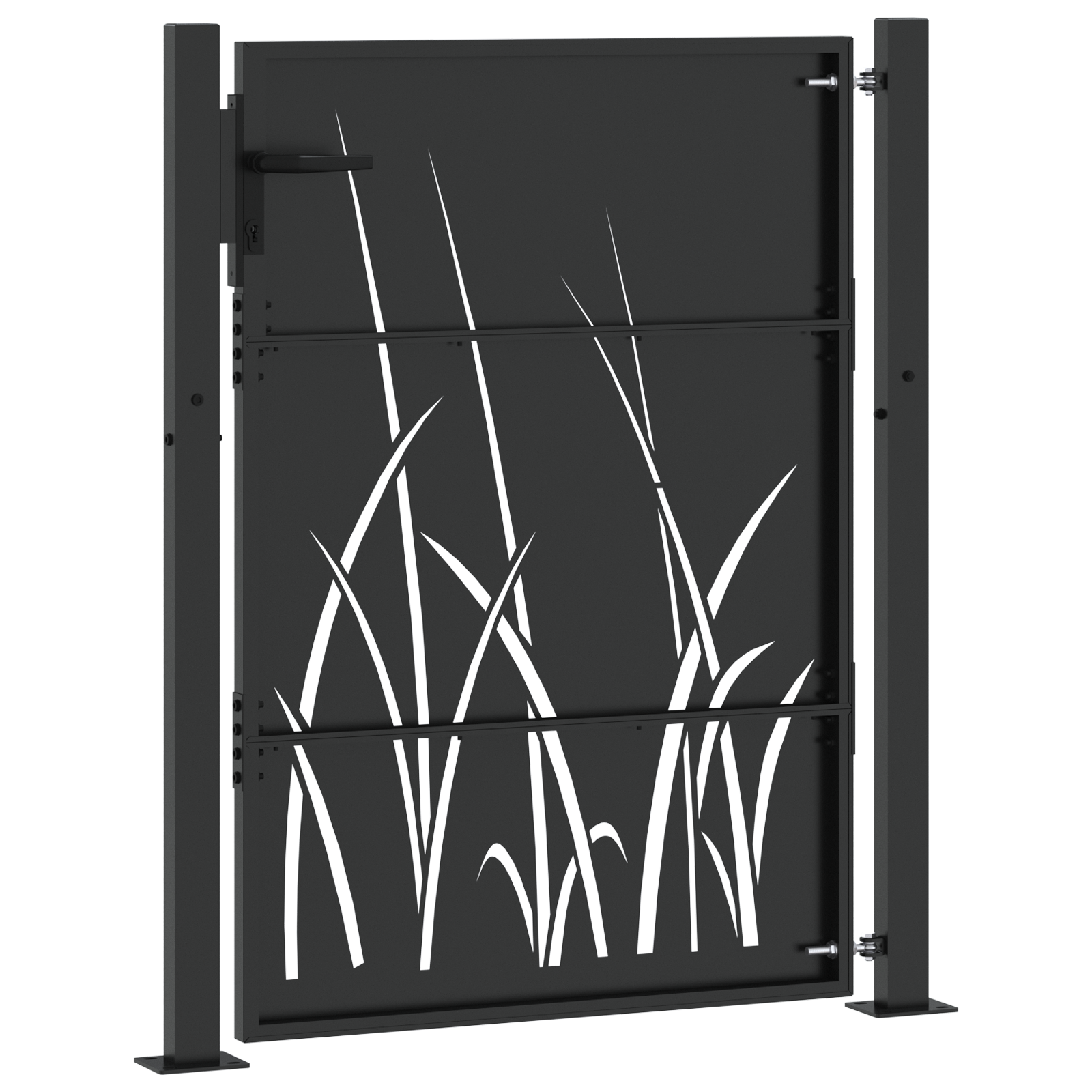 Tuinpoort Zwart 105 x 125 cm Poedergecoat staal
