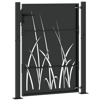 Tuinpoort Zwart 105 x 125 cm Poedergecoat staal