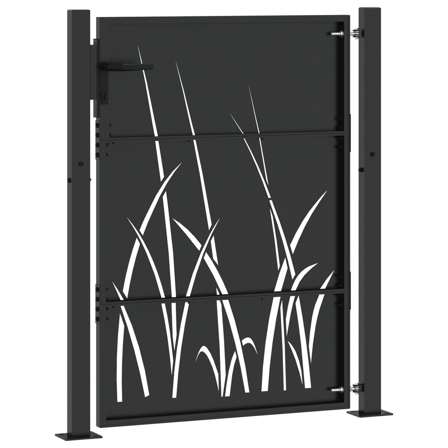 Tuinpoort Zwart 105 x 125 cm Poedergecoat staal