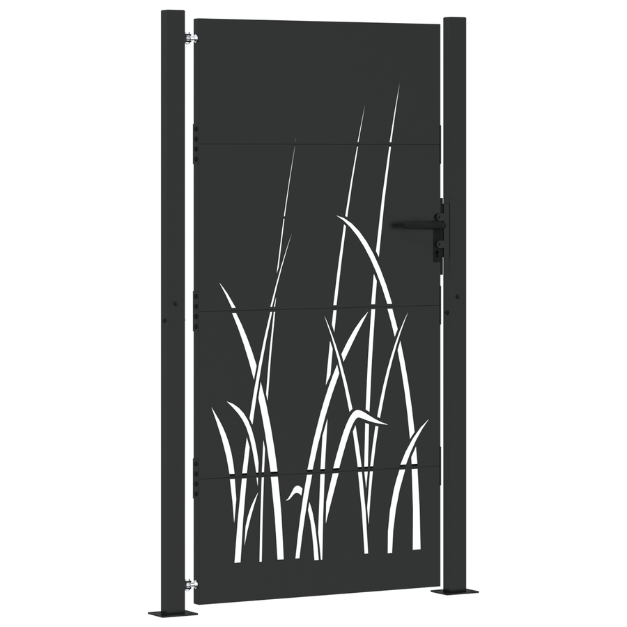 Tuinpoort Zwart 105 x 175 cm Poedergecoat staal