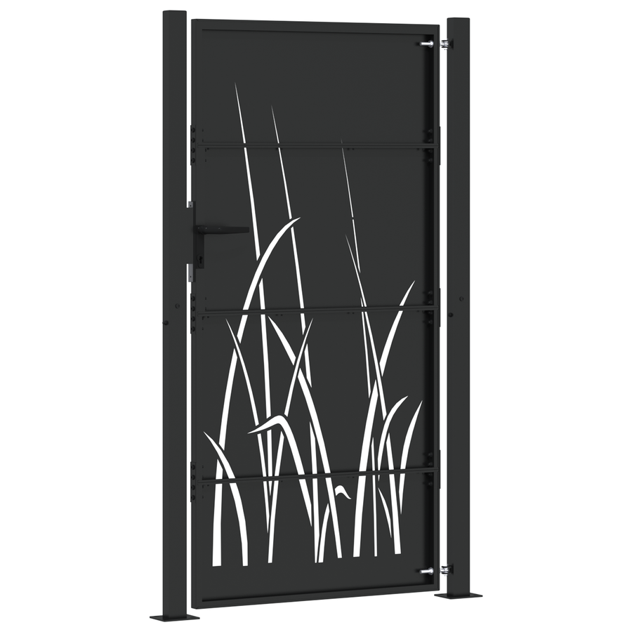 Tuinpoort Zwart 105 x 175 cm Poedergecoat staal