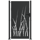 Tuinpoort 110x180 cm zwart staal met slot