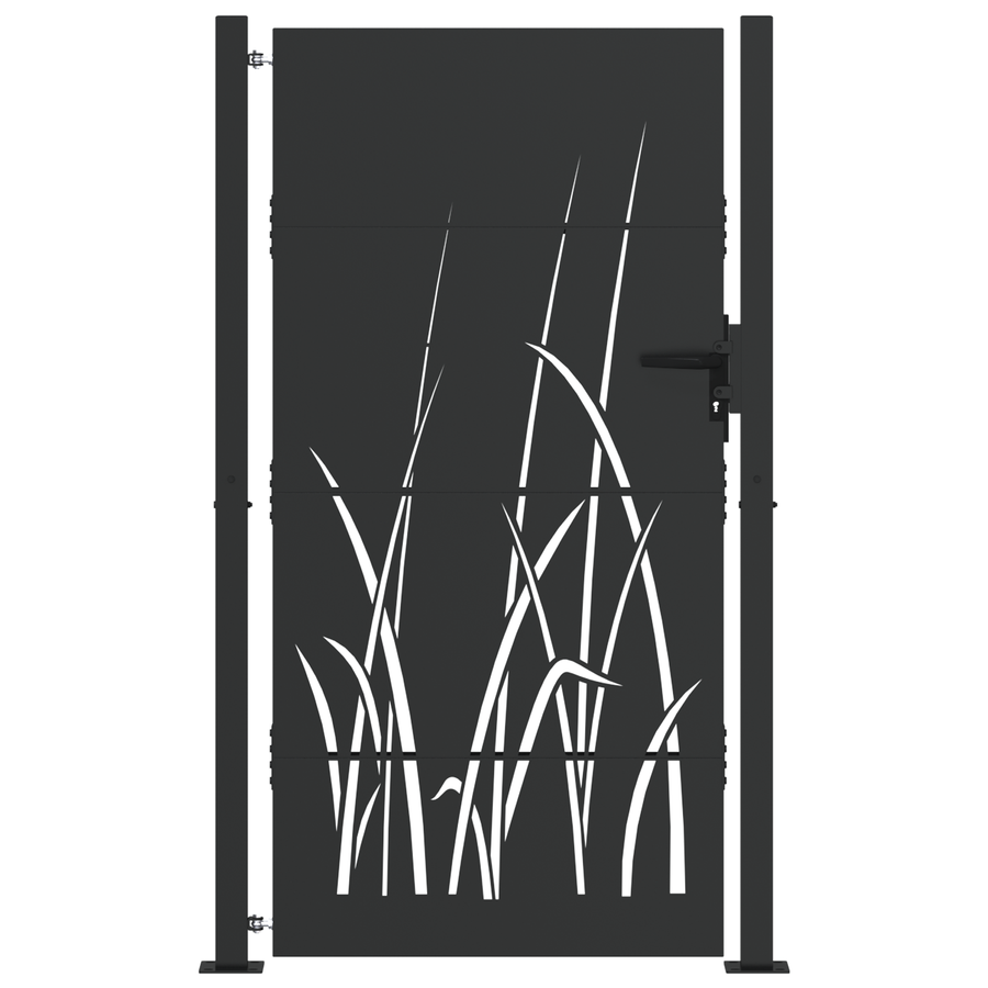 Tuinpoort Zwart 105 x 175 cm Poedergecoat staal