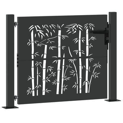 Tuinpoort Anders met slot Zwart 105 x 100 cm Poedergecoat staal