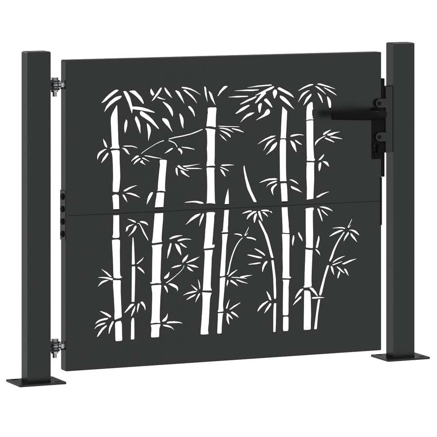 Tuinpoort Anders met slot Zwart 105 x 100 cm Poedergecoat staal