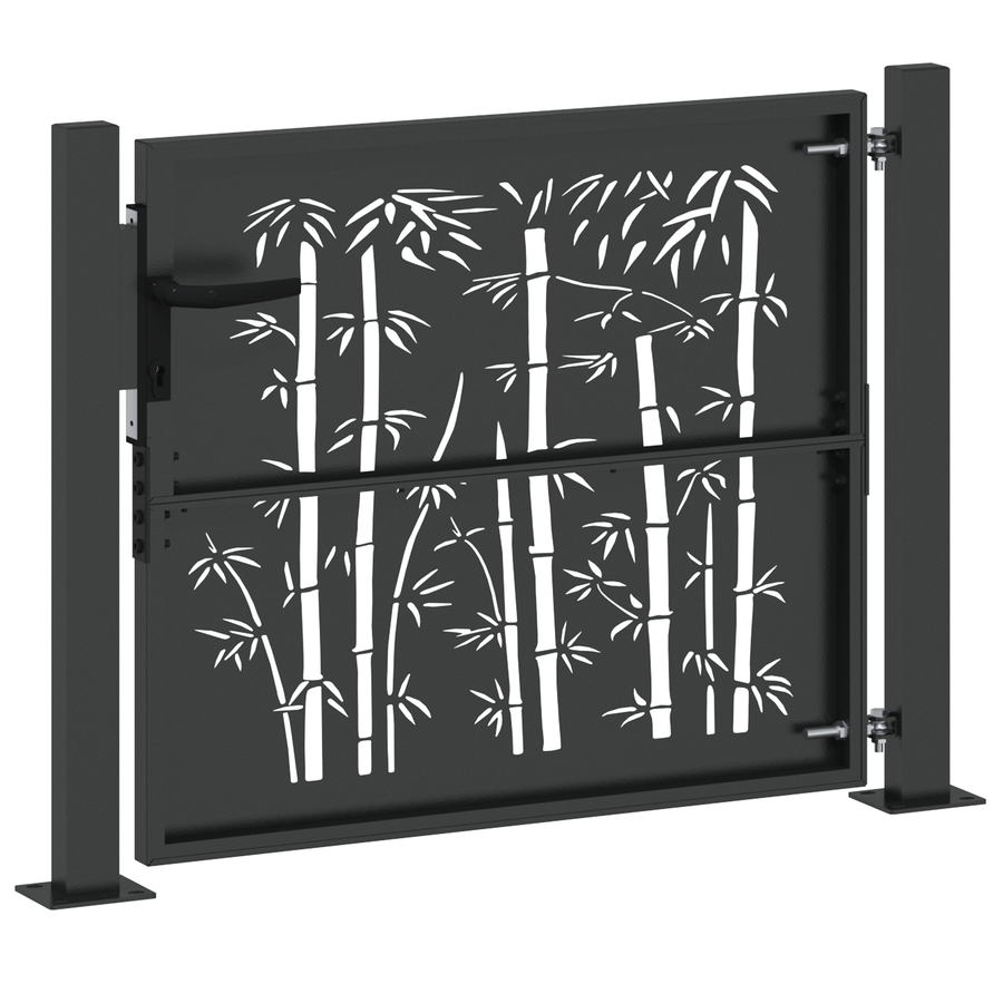 Tuinpoort Anders met slot Zwart 105 x 100 cm Poedergecoat staal