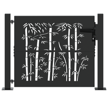 Tuinpoort Anders met slot Zwart 105 x 100 cm Poedergecoat staal