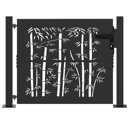 Tuinpoort Anders met slot Zwart 105 x 100 cm Poedergecoat staal