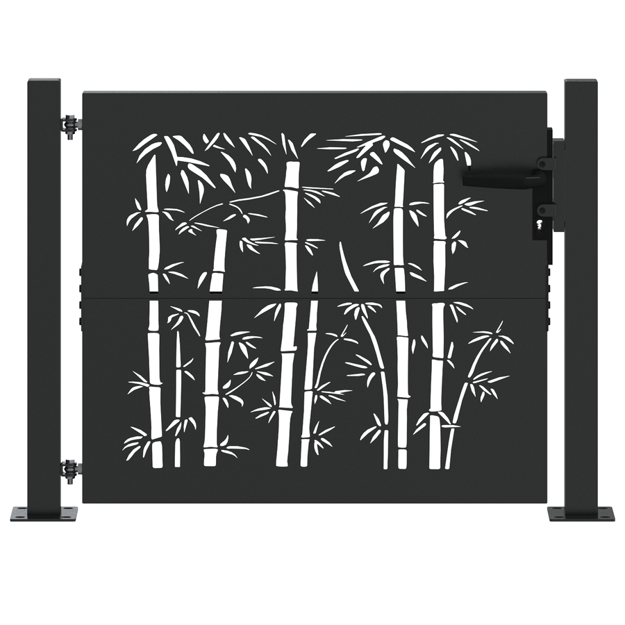 Tuinpoort Anders met slot Zwart 105 x 100 cm Poedergecoat staal