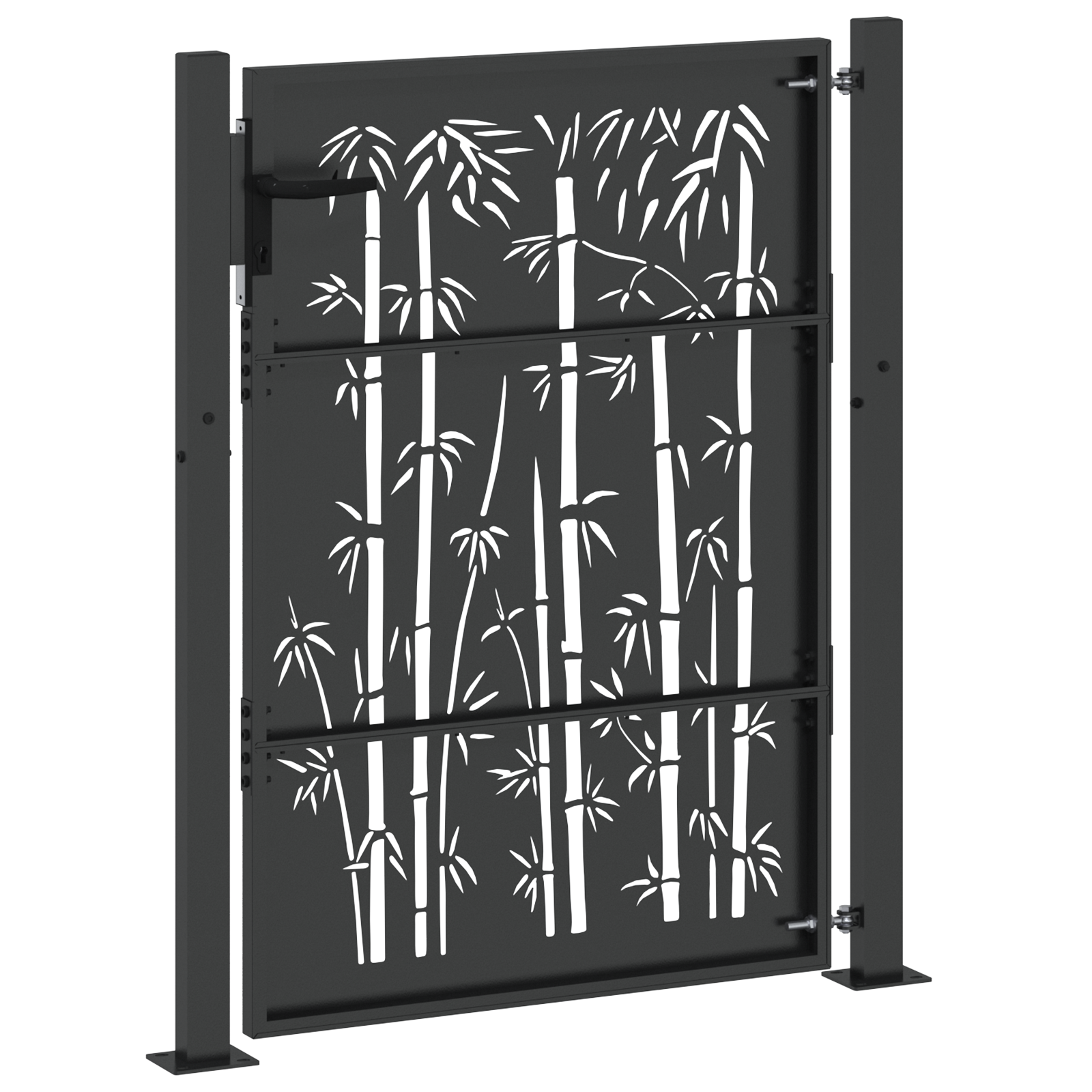 Tuinpoort Anders met slot Zwart 105 x 125 cm Poedergecoat staal
