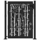 Tuinpoort 110x130 cm zwart gepoedercoat staal met slot