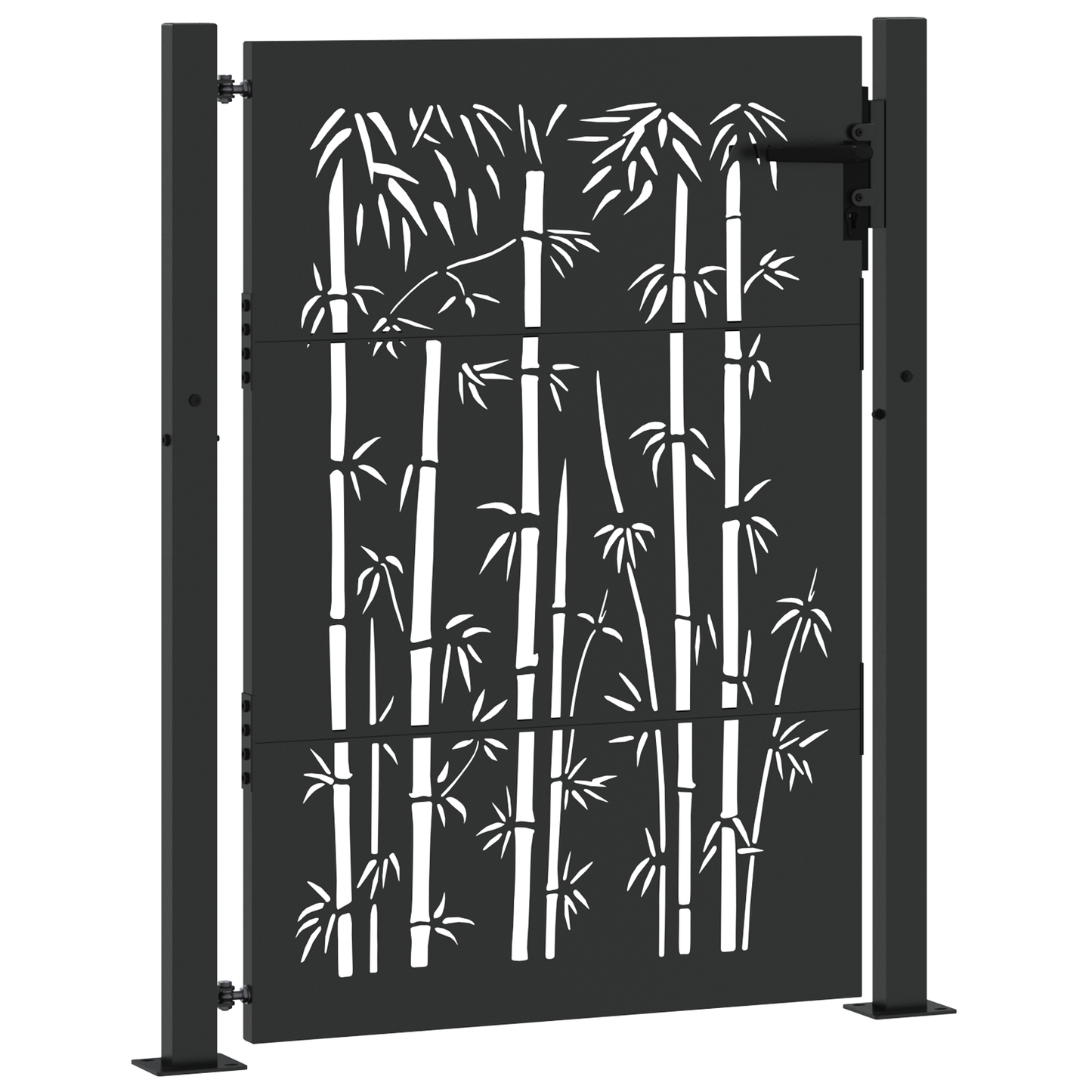 Tuinpoort Anders met slot Zwart 105 x 150 cm Poedergecoat staal