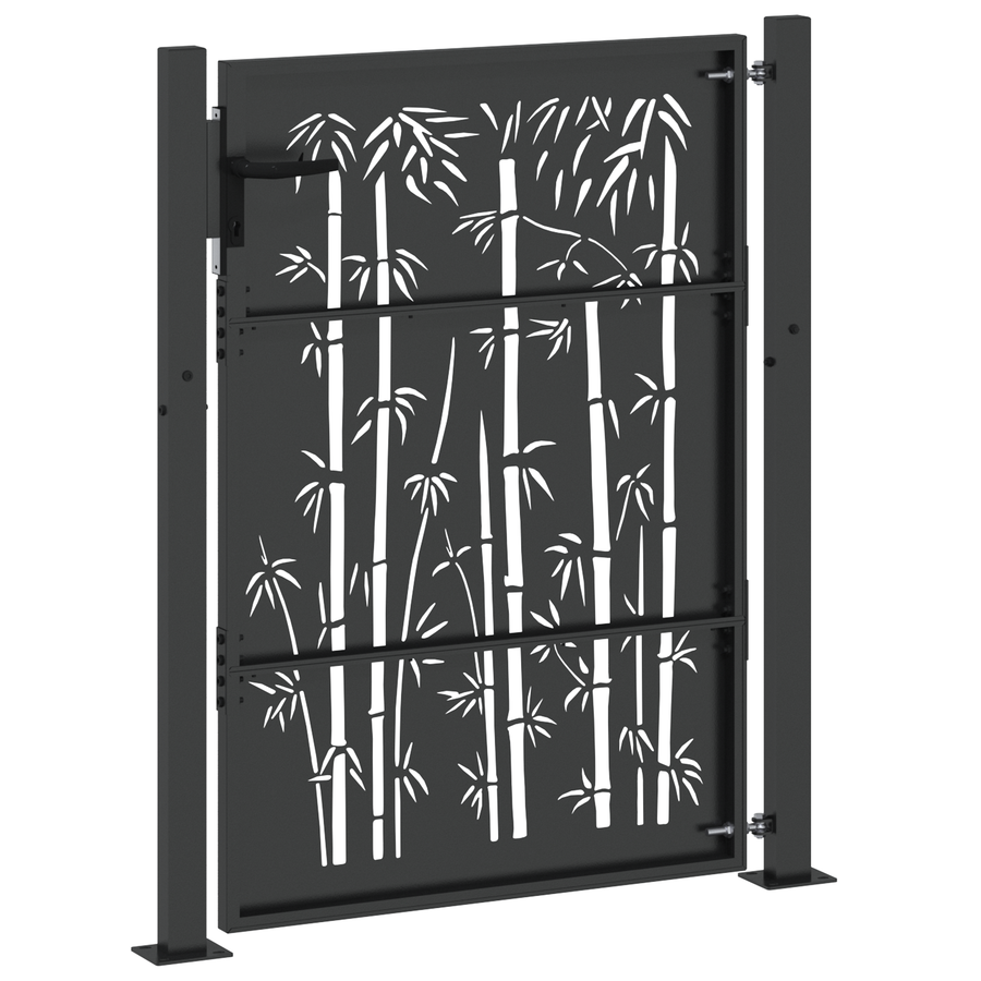 Tuinpoort Anders met slot Zwart 105 x 150 cm Poedergecoat staal