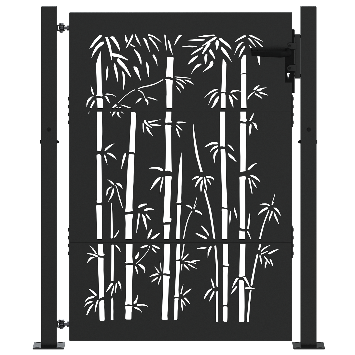 Tuinpoort Anders met slot Zwart 105 x 150 cm Poedergecoat staal