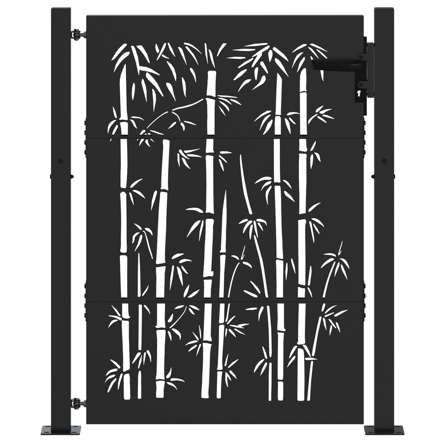 Tuinpoort Anders met slot Zwart 105 x 150 cm Poedergecoat staal
