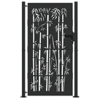 Tuinpoort 110x180 cm zwart gepoedercoat staal met slot