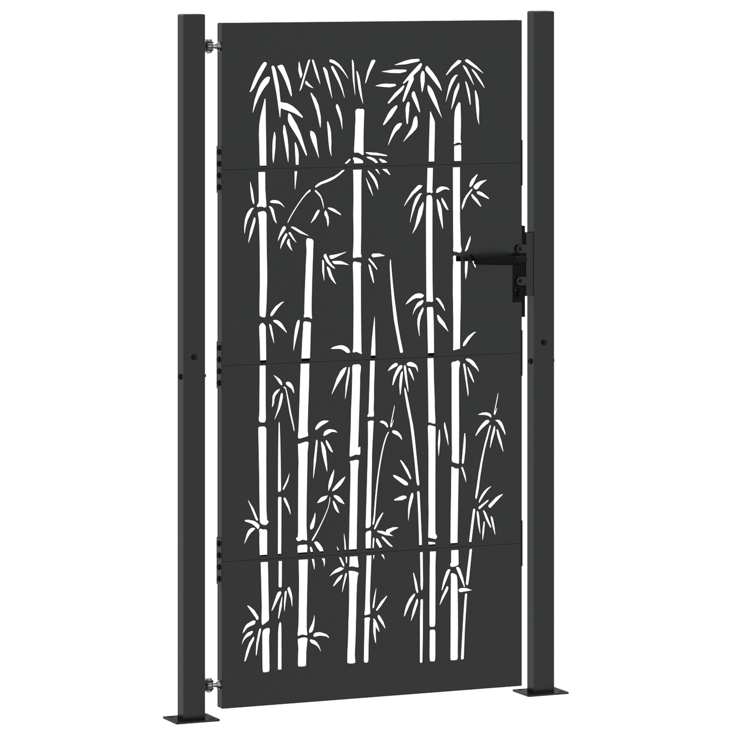 Tuinpoort Anders met slot Zwart 105 x 200 cm Poedergecoat staal