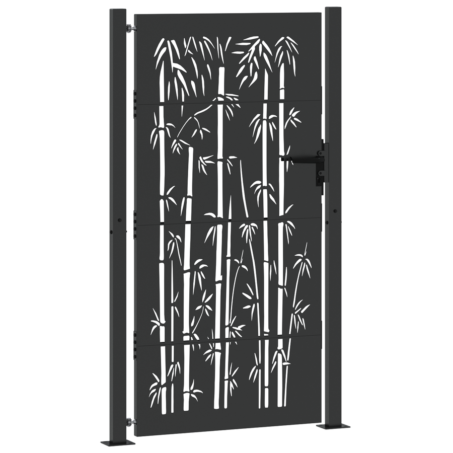 Tuinpoort Anders met slot Zwart 105 x 200 cm Poedergecoat staal
