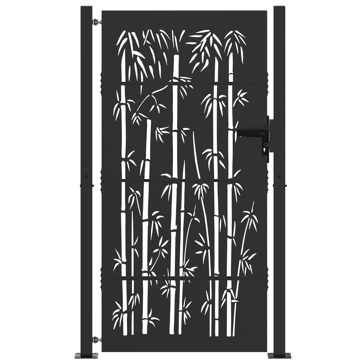 Tuinpoort Anders met slot Zwart 105 x 200 cm Poedergecoat staal