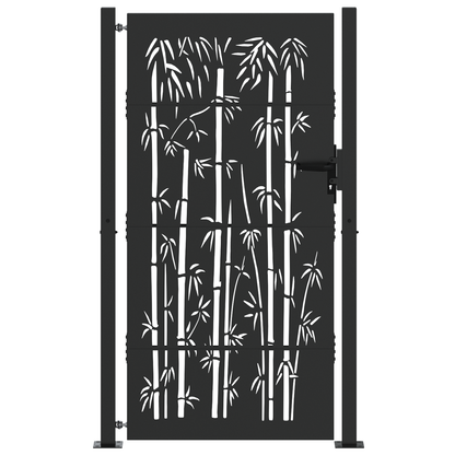 Tuinpoort Anders met slot Zwart 105 x 200 cm Poedergecoat staal
