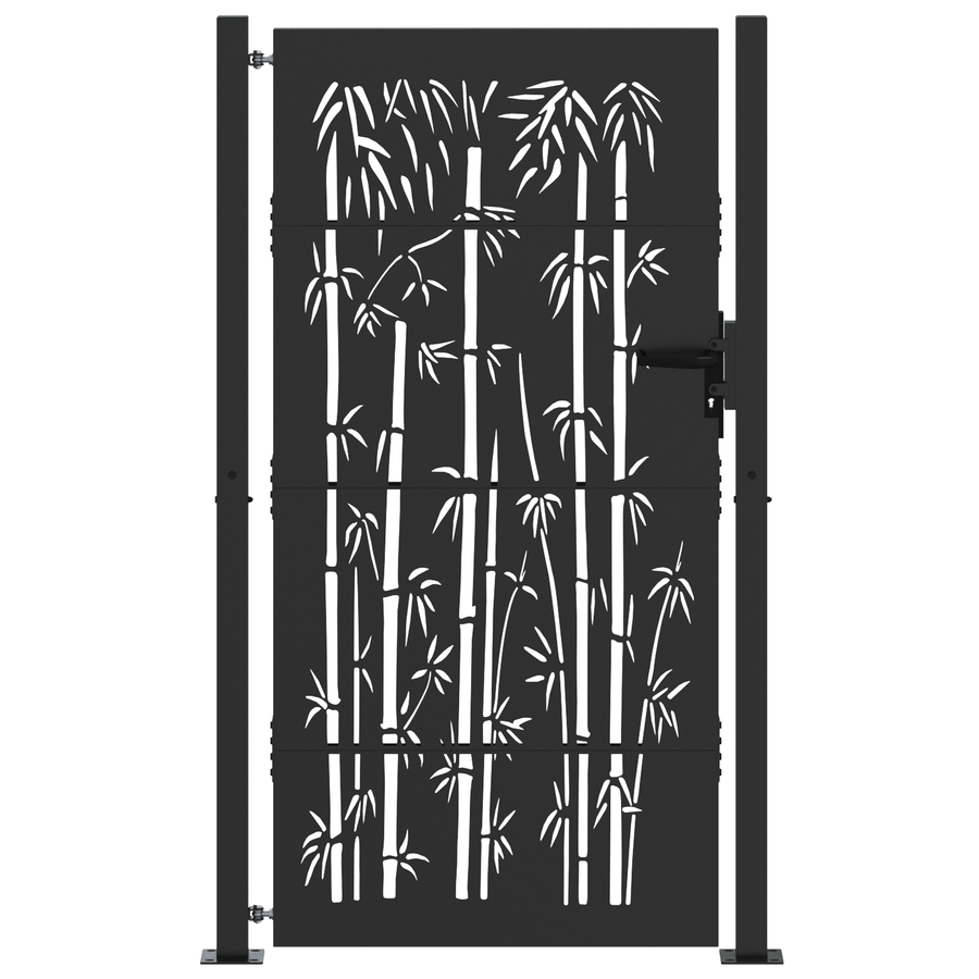 Tuinpoort Anders met slot Zwart 105 x 200 cm Poedergecoat staal