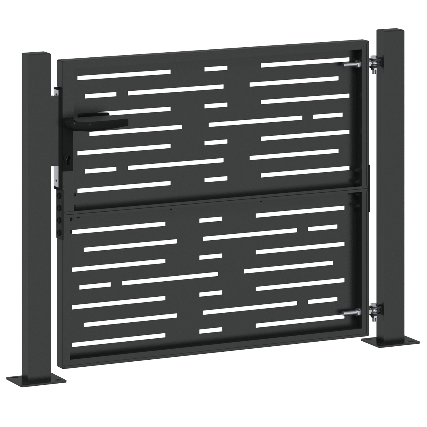 Tuinpoort met slot Zwart 105 x 100 cm Poedergecoat staal
