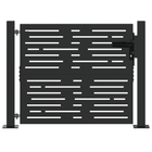 Tuinpoort 105x100 cm zwart gepoedercoat staal met slot