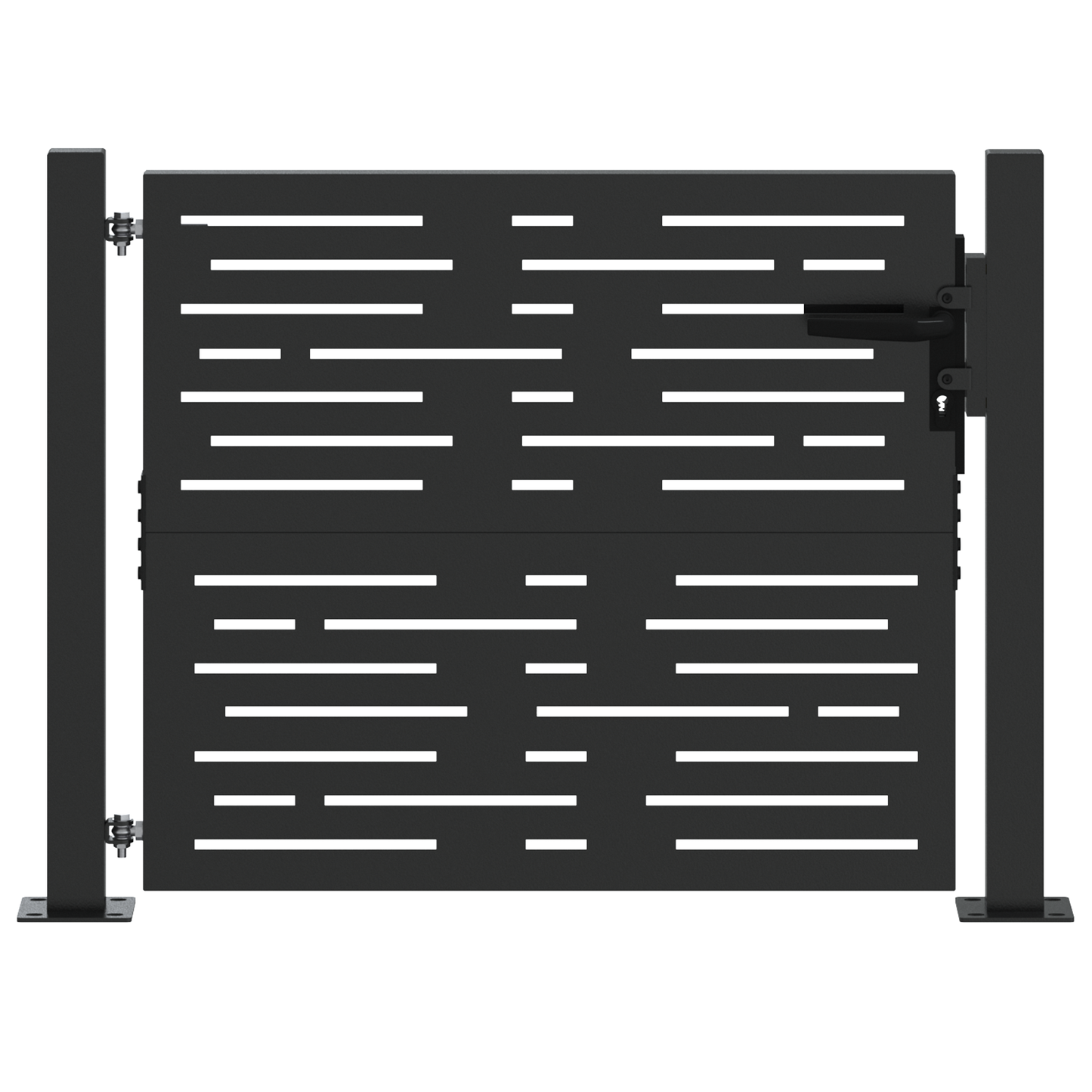 Tuinpoort met slot Zwart 105 x 100 cm Poedergecoat staal