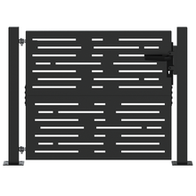 Tuinpoort met slot Zwart 105 x 100 cm Poedergecoat staal