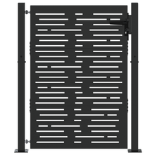 Tuinpoort met slot Zwart 105 x 125 cm Poedergecoat staal