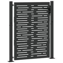 Tuinpoort met slot Zwart 105 x 150 cm Poedergecoat staal