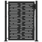 Tuinpoort 110x155 cm zwart gepoedercoat staal met slot