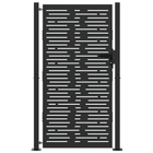 Tuinpoort 110x205 cm zwart gepoedercoat staal met slot