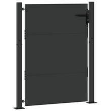 Tuinpoort met slot Zwart 105 x 150 cm Poedergecoat staal