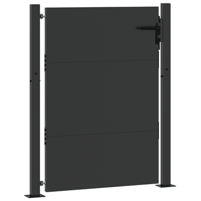 Tuinpoort met slot Zwart 105 x 150 cm Poedergecoat staal