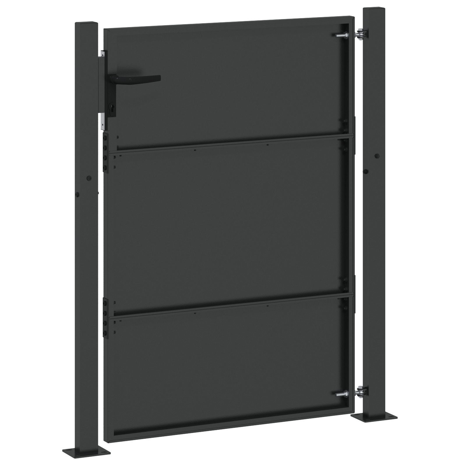 Tuinpoort met slot Zwart 105 x 150 cm Poedergecoat staal