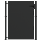 Tuinpoort 105x150 cm zwart staal met slot