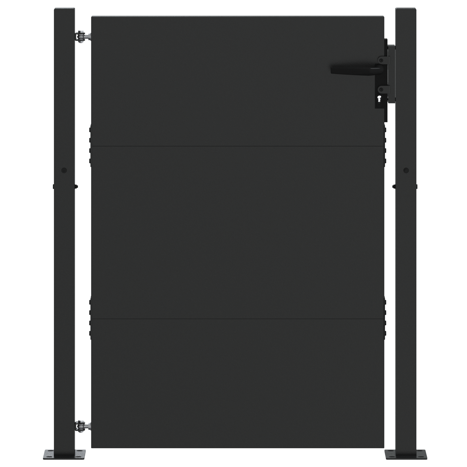Tuinpoort met slot Zwart 105 x 150 cm Poedergecoat staal