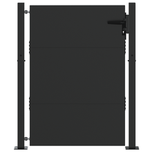 Tuinpoort met slot Zwart 105 x 150 cm Poedergecoat staal