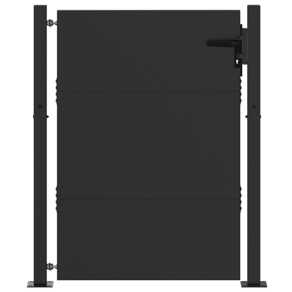 Tuinpoort met slot Zwart 105 x 150 cm Poedergecoat staal
