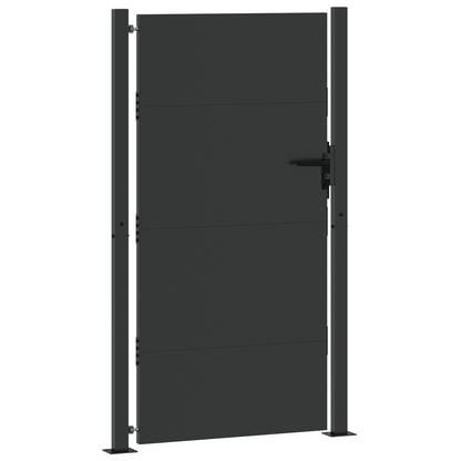 Tuinpoort met slot Zwart 105 x 175 cm Poedergecoat staal
