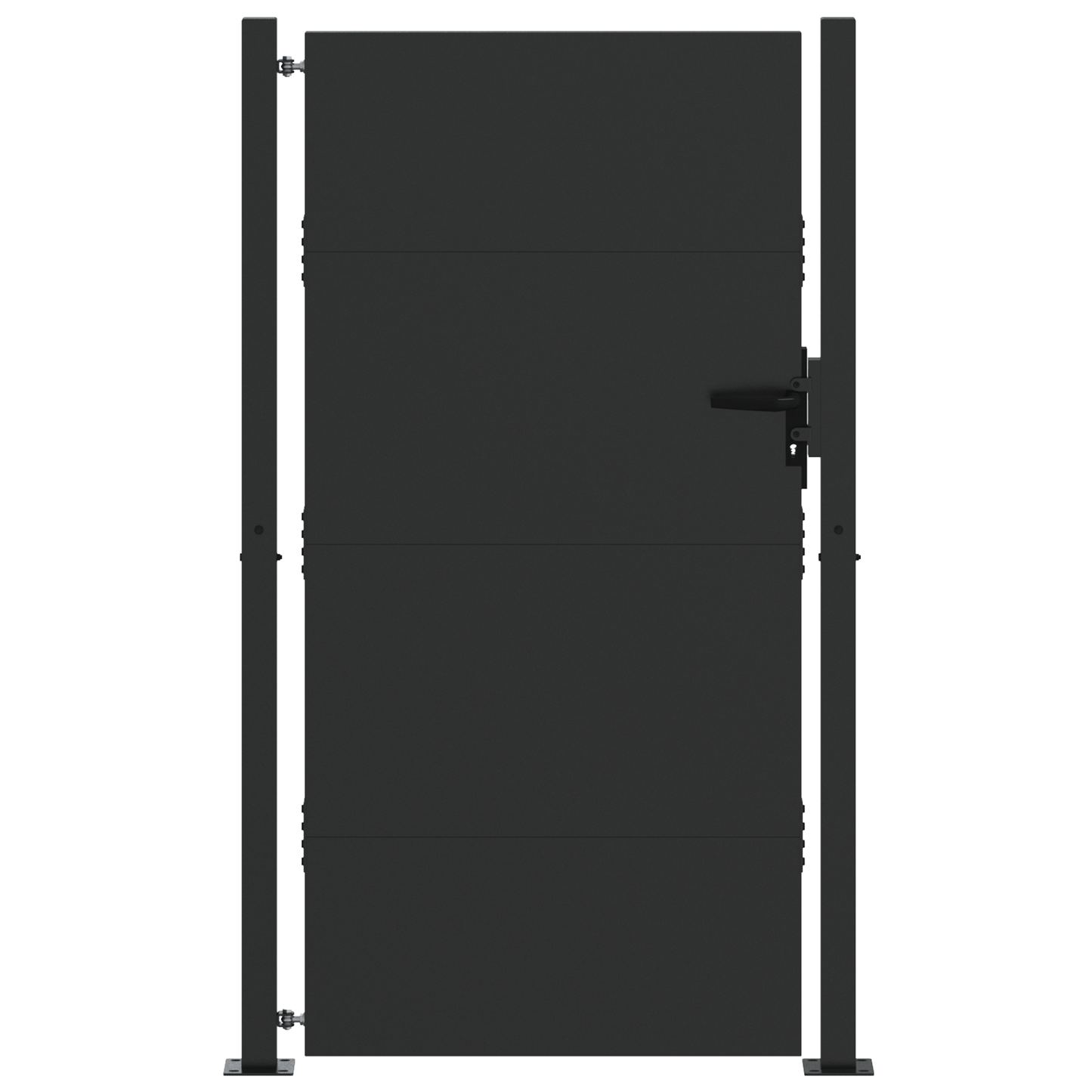 Tuinpoort met slot Zwart 105 x 175 cm Poedergecoat staal