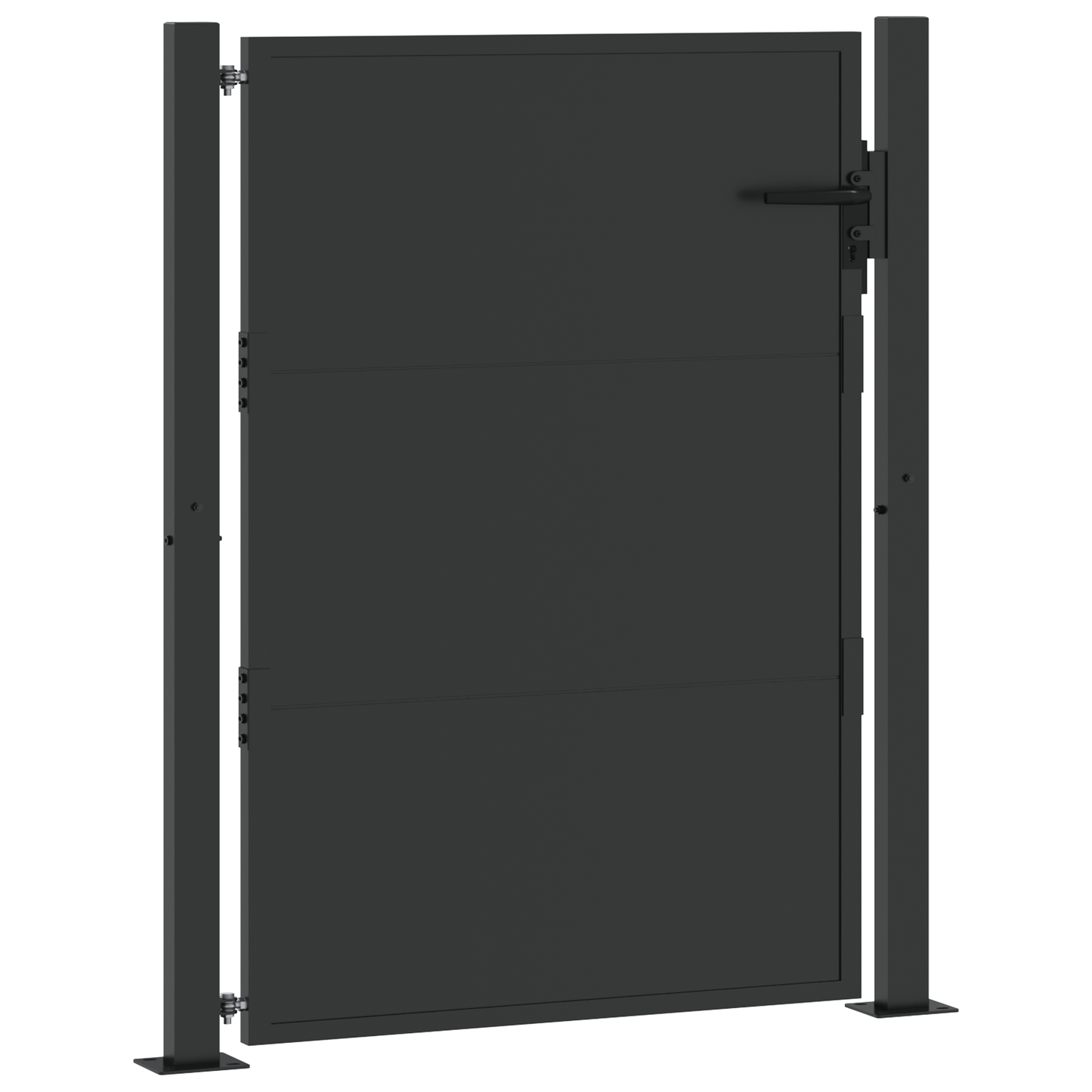 Tuinpoort Zwart 100 x 125 cm Poedergecoat staal