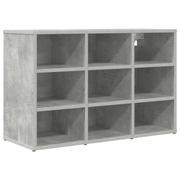 Schoenenkast 77,5x30x51 cm betongrijs bewerkt hout