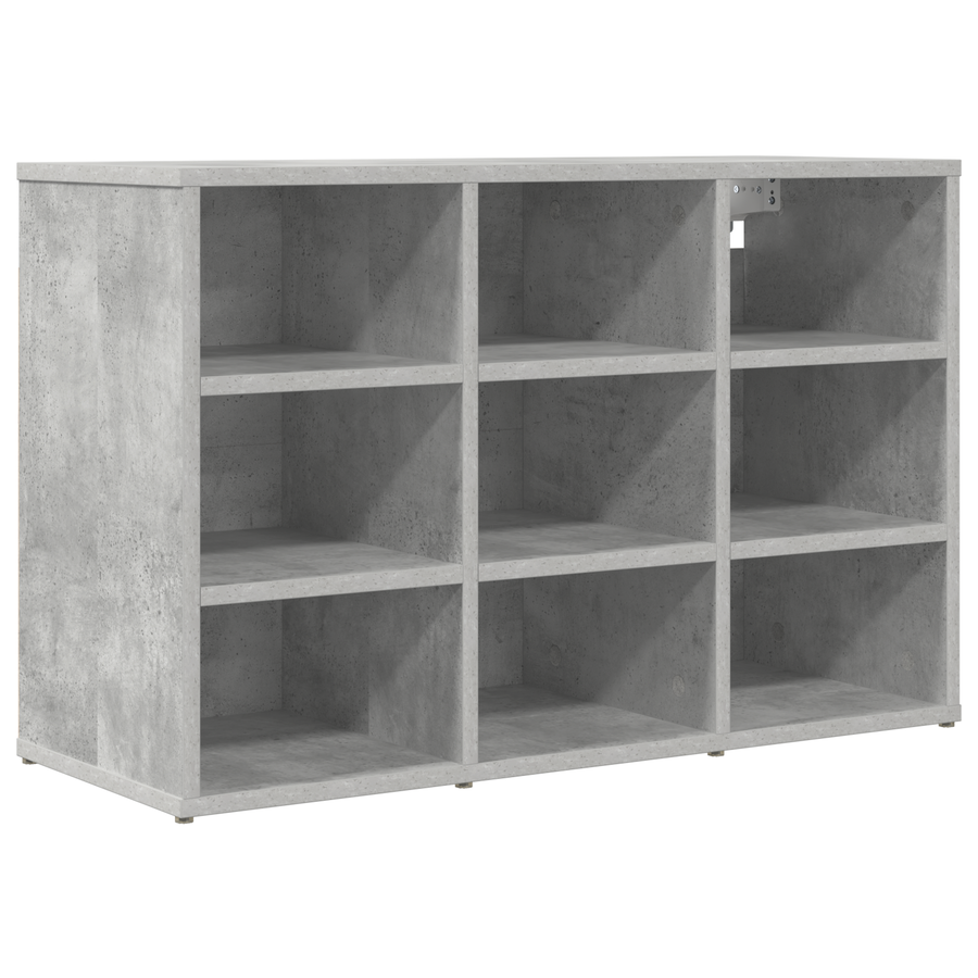 Schoenenkast Beton grijs 52.5 x 30 x 50 cm Bewerkt hout