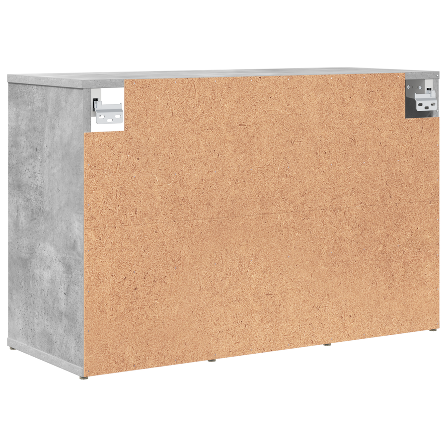 Schoenenkast Beton grijs 52.5 x 30 x 50 cm Bewerkt hout